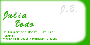 julia bodo business card