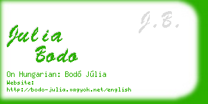 julia bodo business card